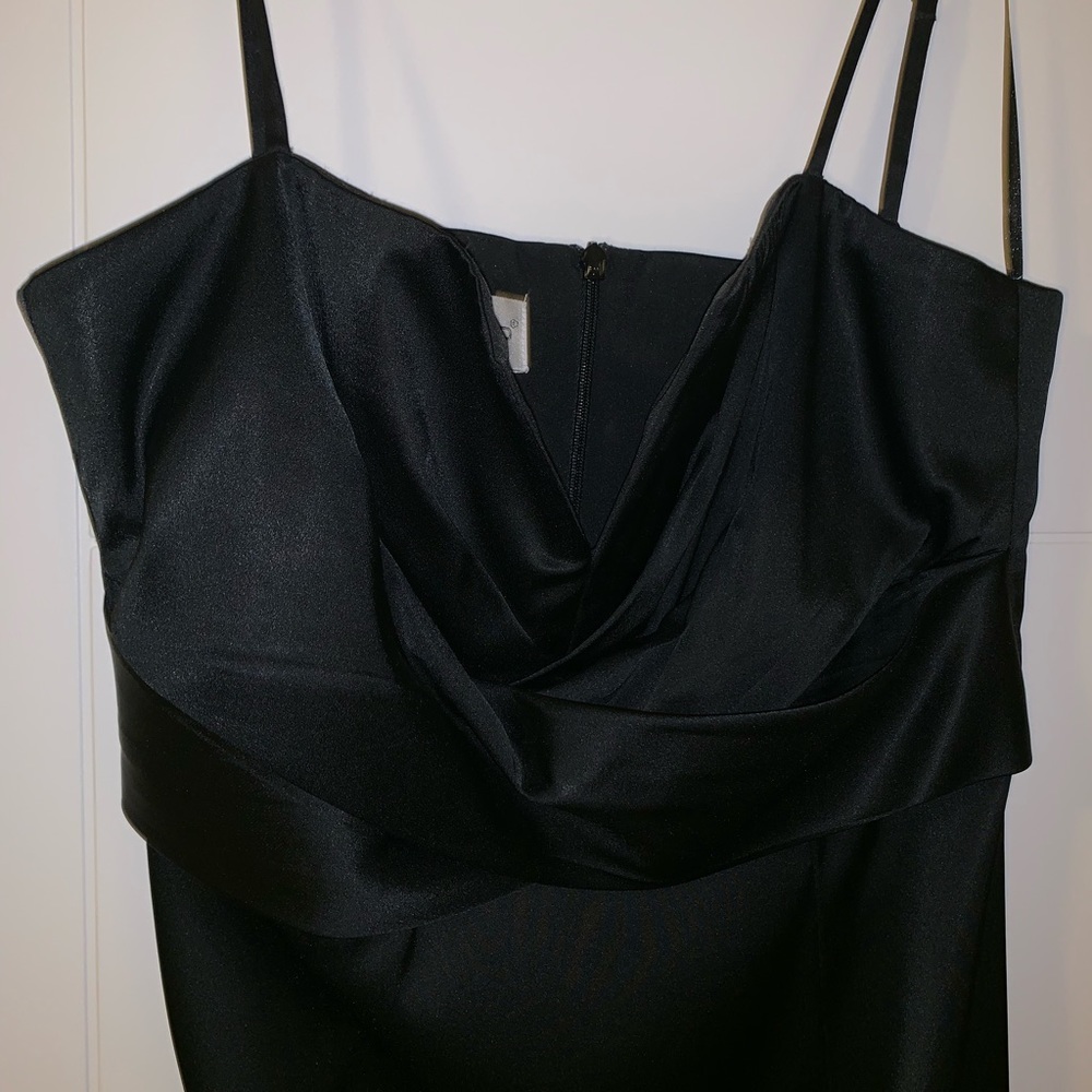 Donna Ricco Spaghetti Strap Black Dress 10